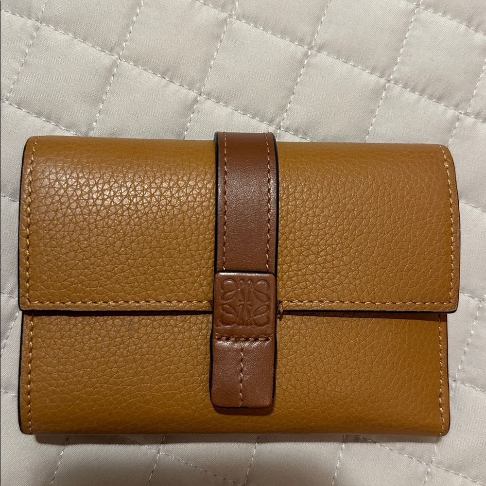 Loewe Small Vertical Wallet in soft grained calfskin.
